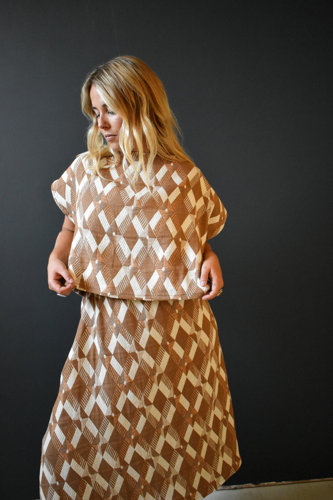 Quilted Flounce Crop