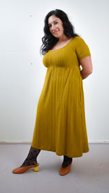 Megumi Dress in Cardamom Turmeric Rib