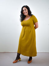 Megumi Dress in Cardamom Turmeric Rib
