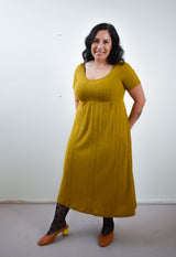 Megumi Dress in Cardamom Turmeric Rib