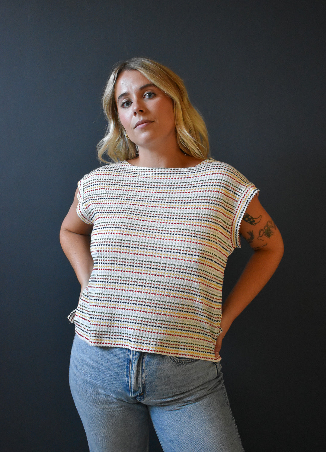 Ellen Cap Sleeve in Confetti
