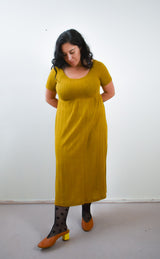 Megumi Dress in Cardamom Turmeric Rib