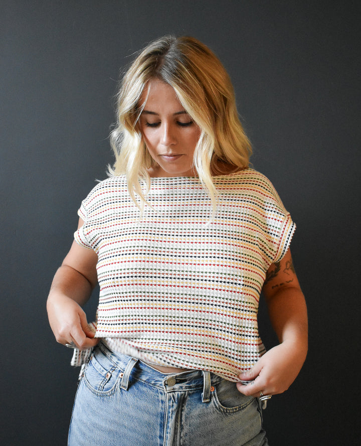 Ellen Cap Sleeve in Confetti