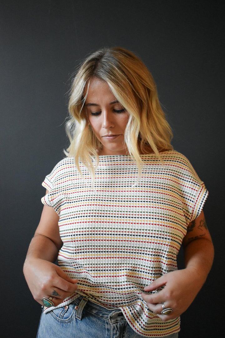 Ellen Cap Sleeve in Confetti