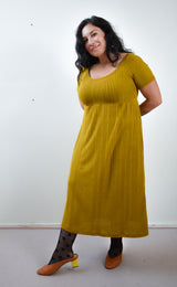 Megumi Dress in Cardamom Turmeric Rib