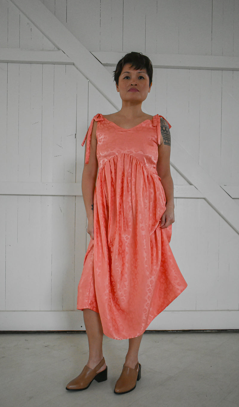 Aisley Dress in Coral Leopard
