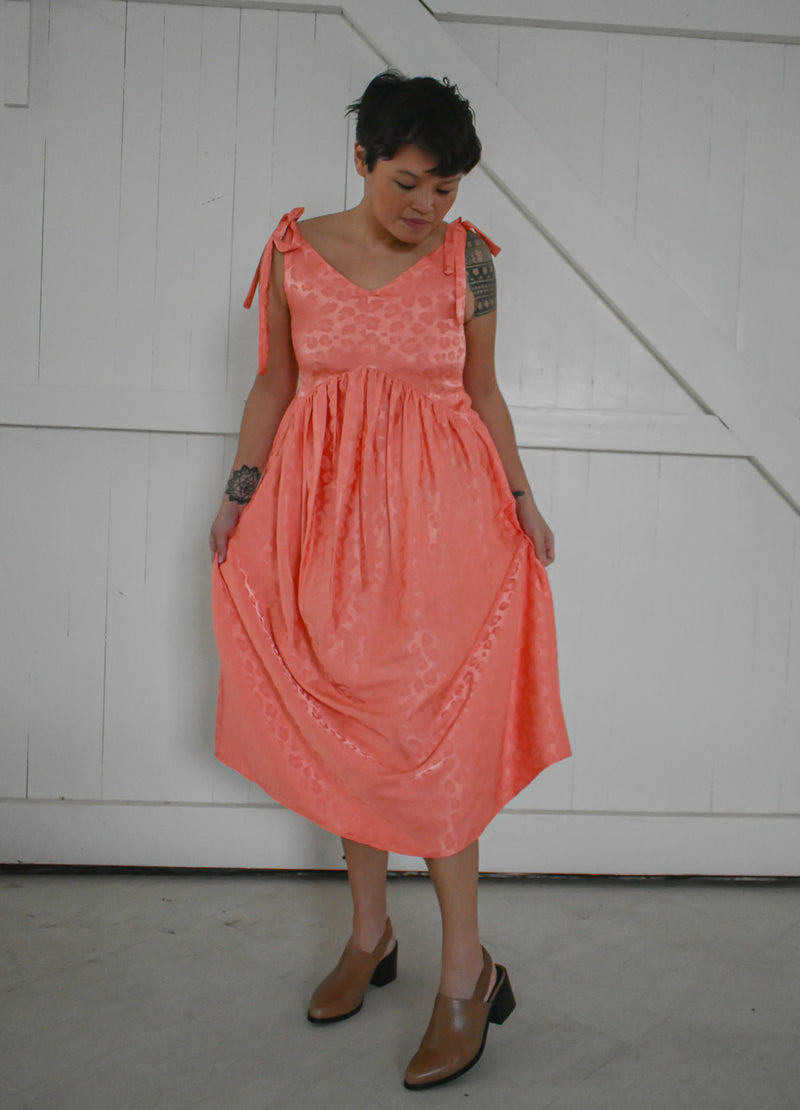 Aisley Dress in Coral Leopard