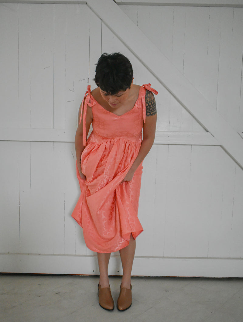 Aisley Dress in Coral Leopard