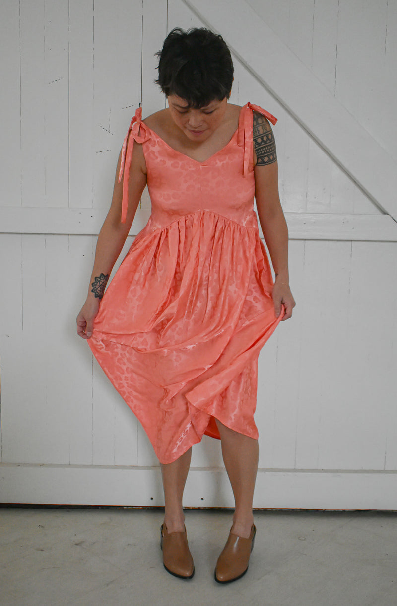 Aisley Dress in Coral Leopard