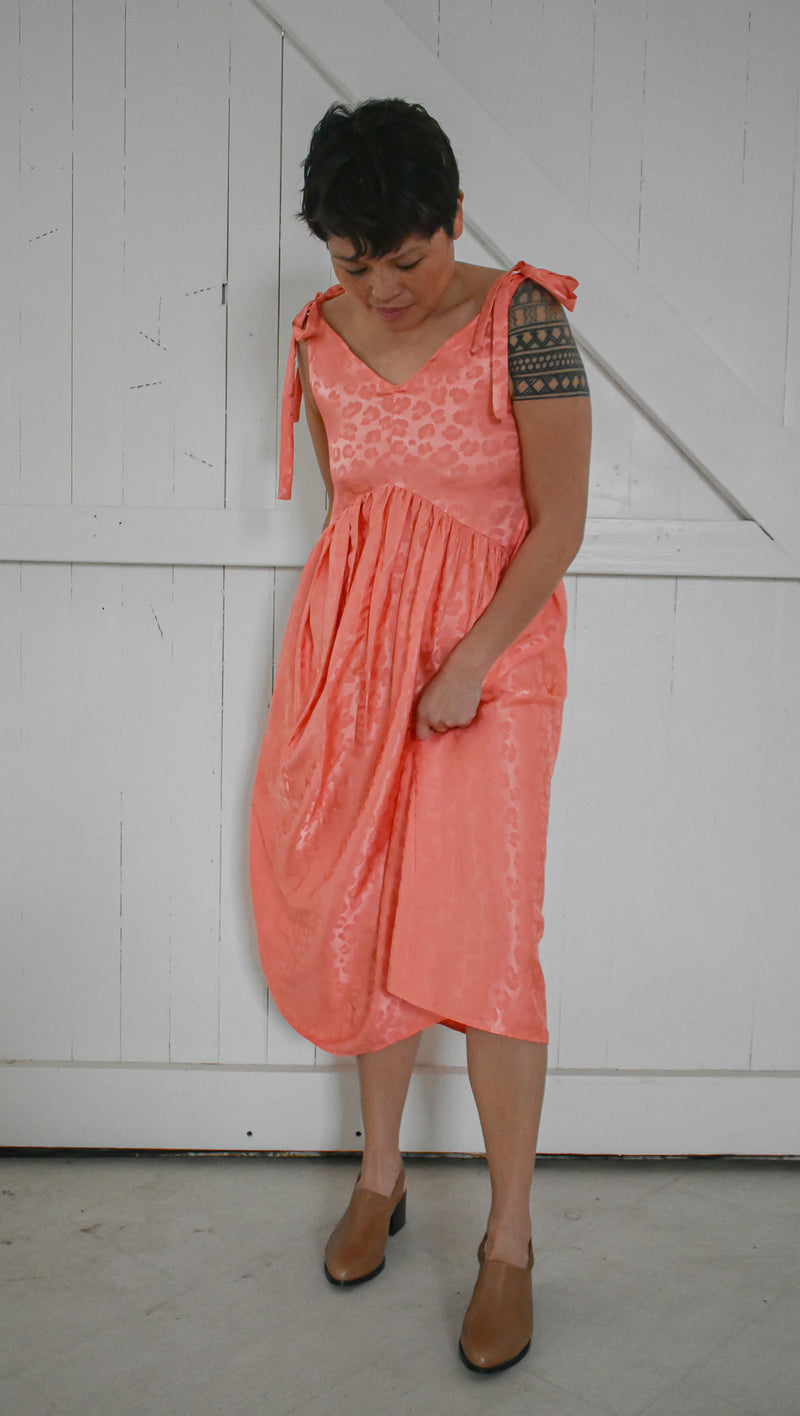 Aisley Dress in Coral Leopard