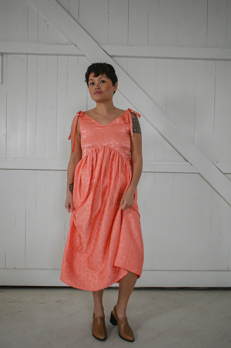Aisley Dress in Coral Leopard