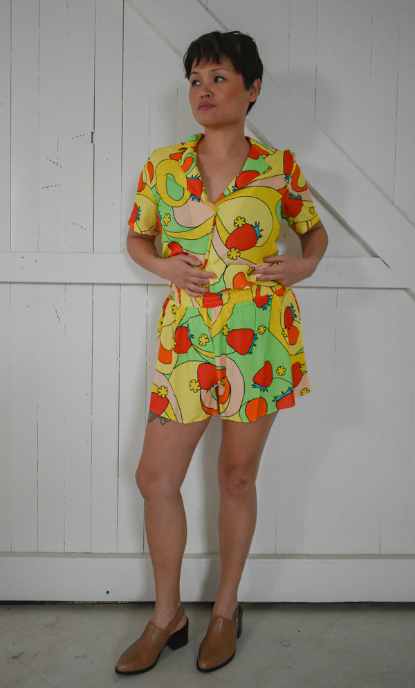 Strawberry Button Down