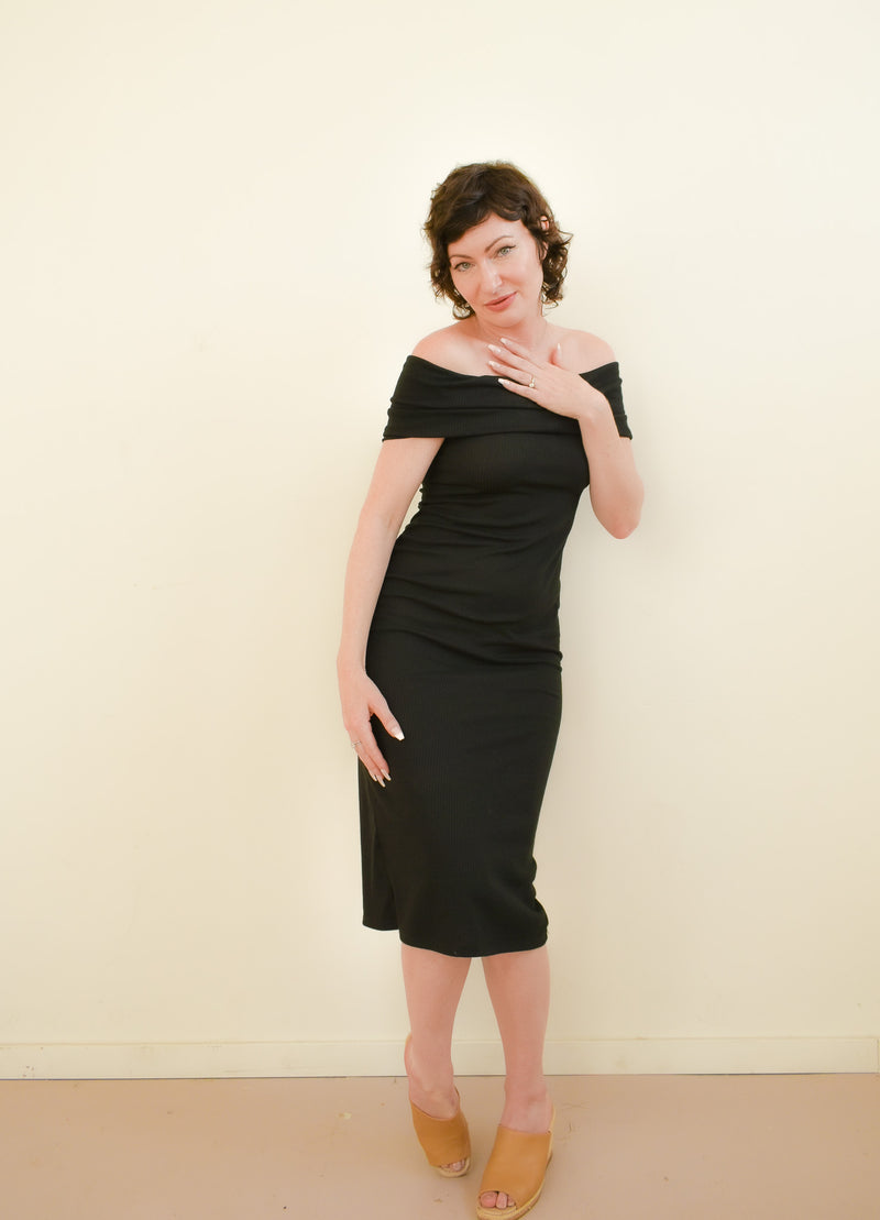 Nora Midi Dress in Black