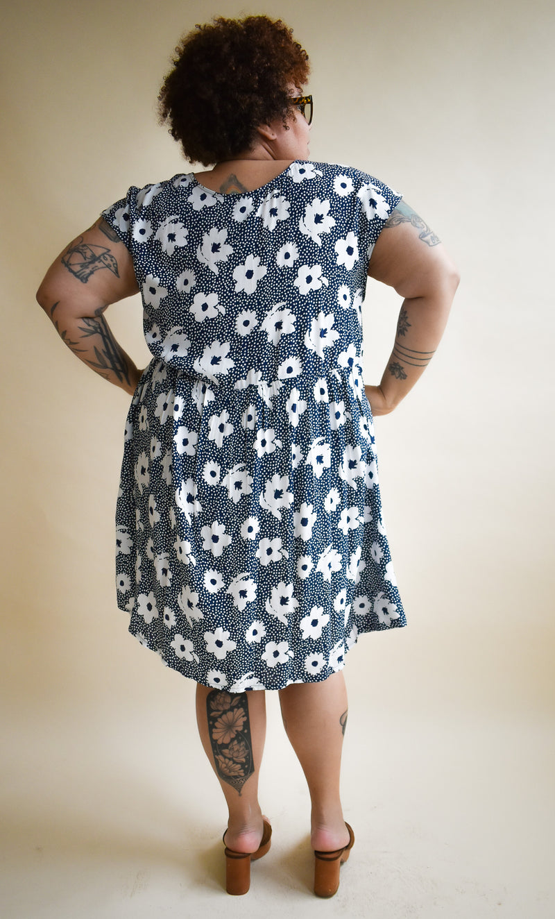 Florence Dress in Dotted Floral