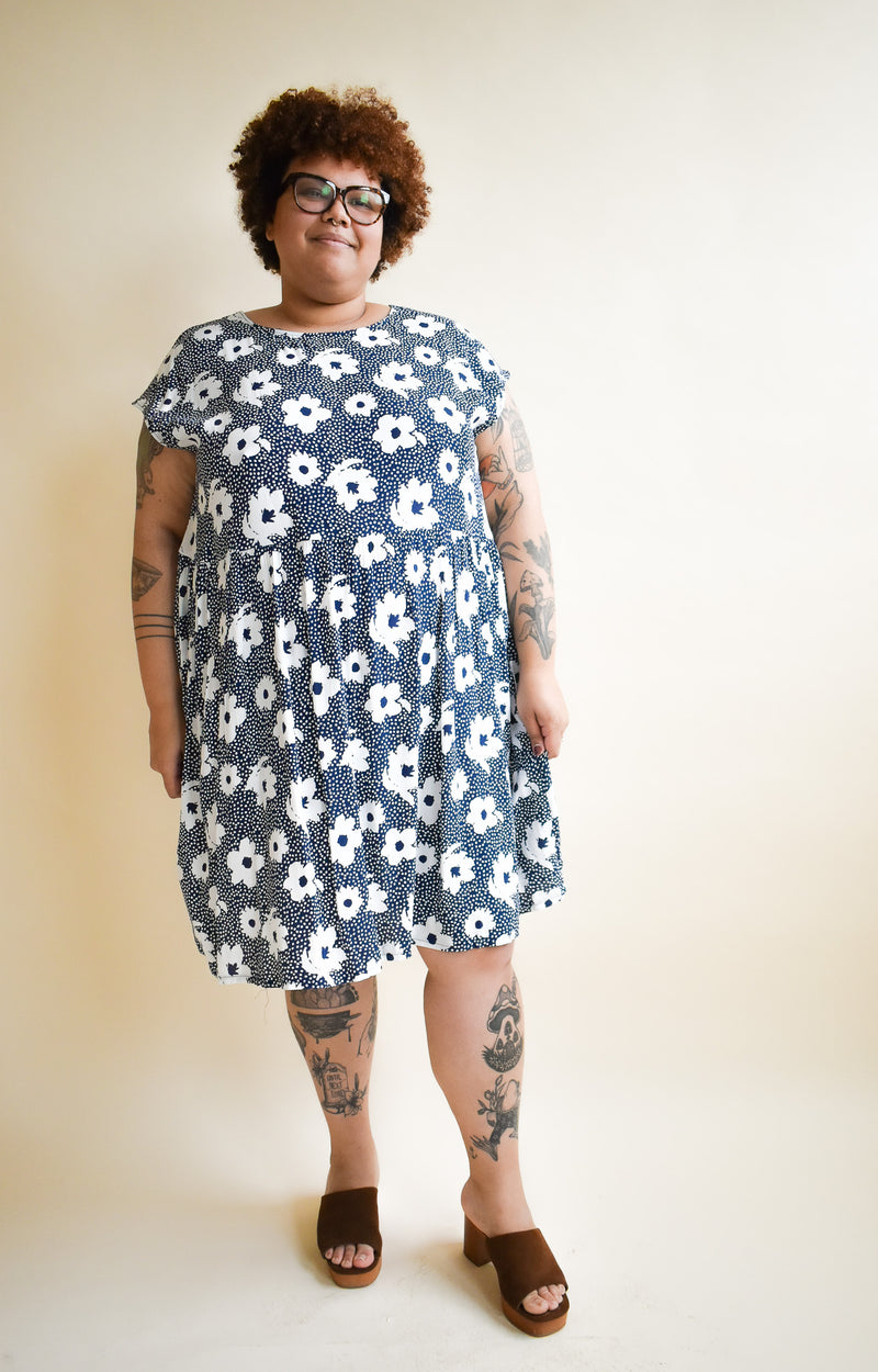 Florence Dress in Dotted Floral