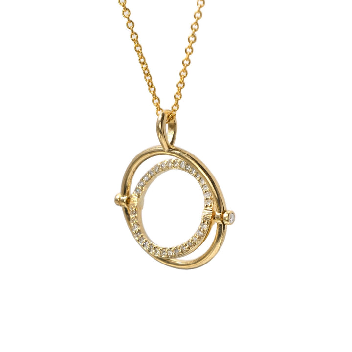 Pave Petite Spinner Necklace