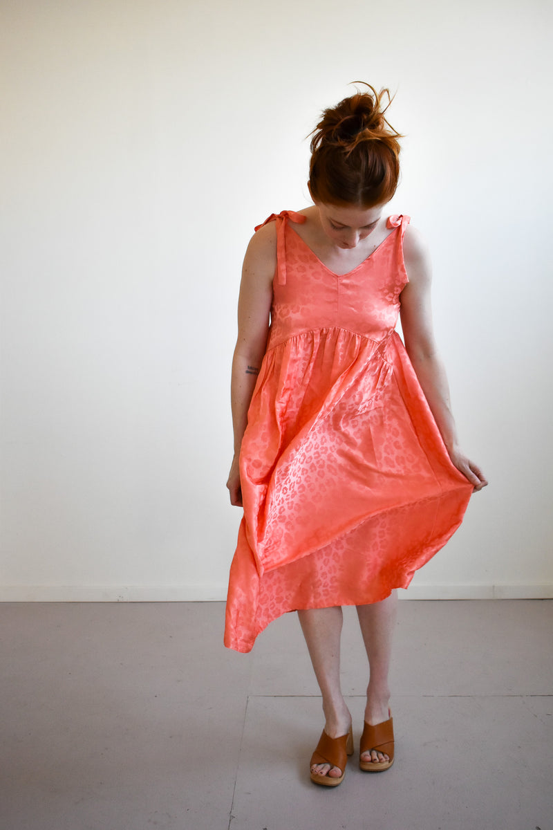 Aisley Dress in Coral Leopard