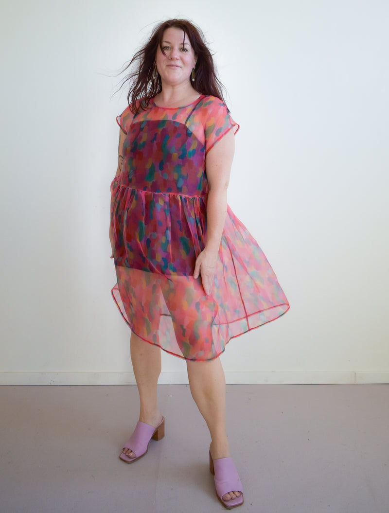 Florence Dress in Watercolor Organza