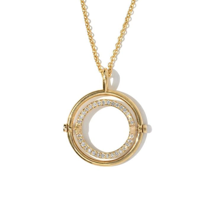 Pave Petite Spinner Necklace