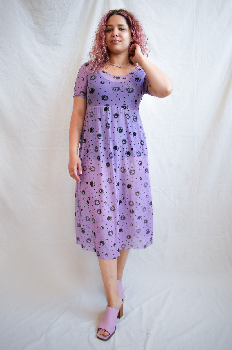 Megumi Dress in Lavender Skies