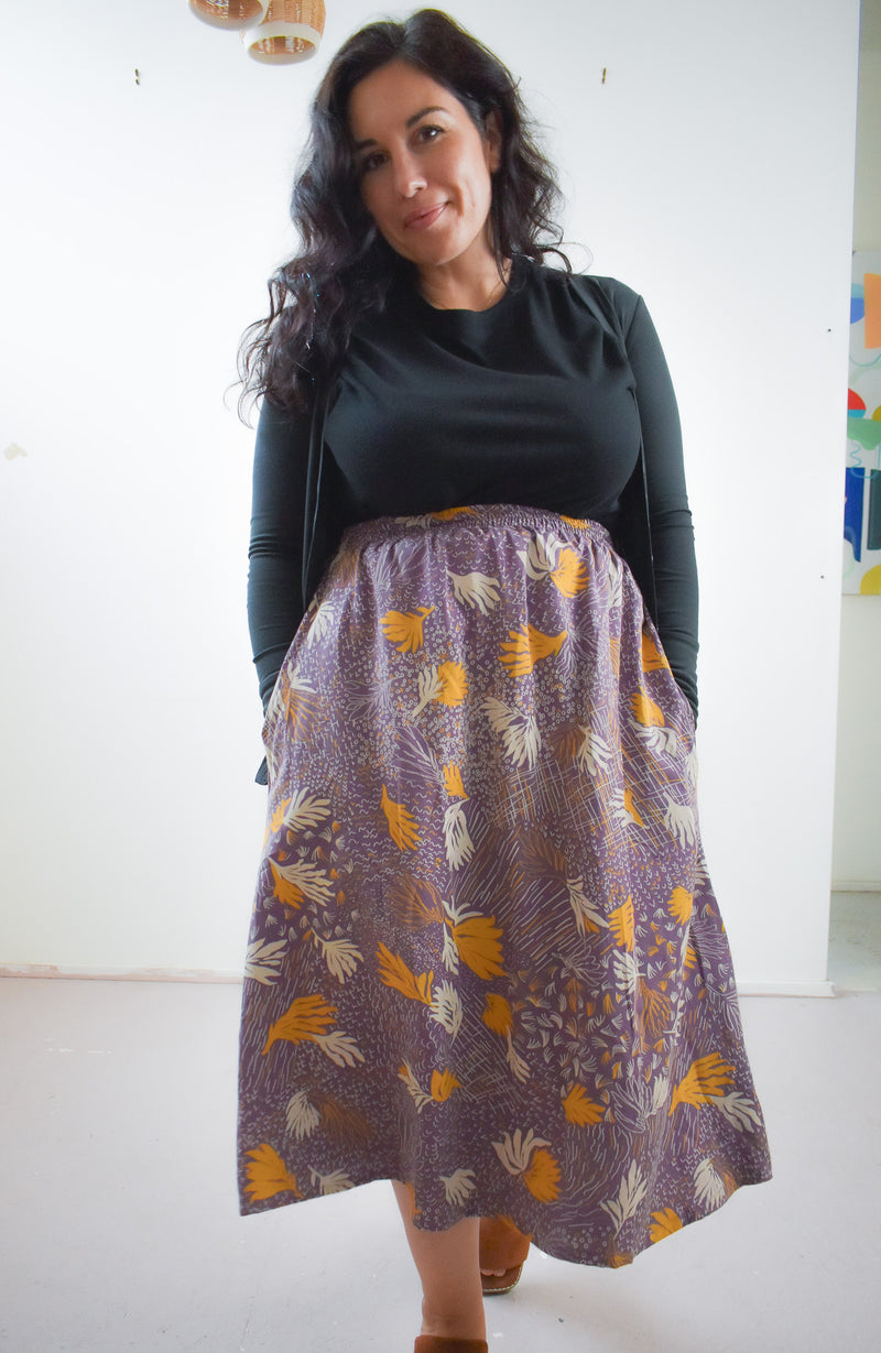 Eva Midi Skirt in TOTALLY BESTIES Bellflower
