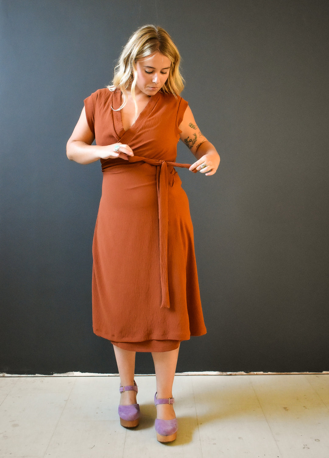 Francis Dress in Brick