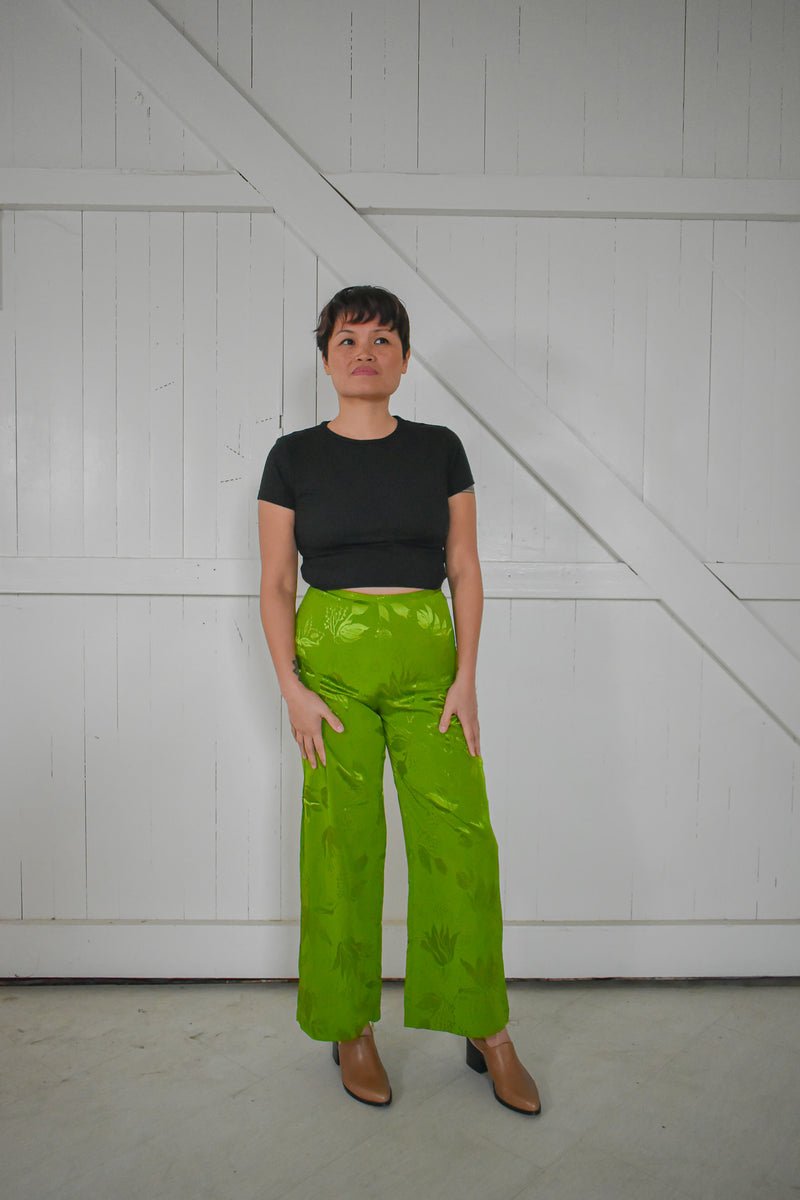 Floral Jacquard Pants