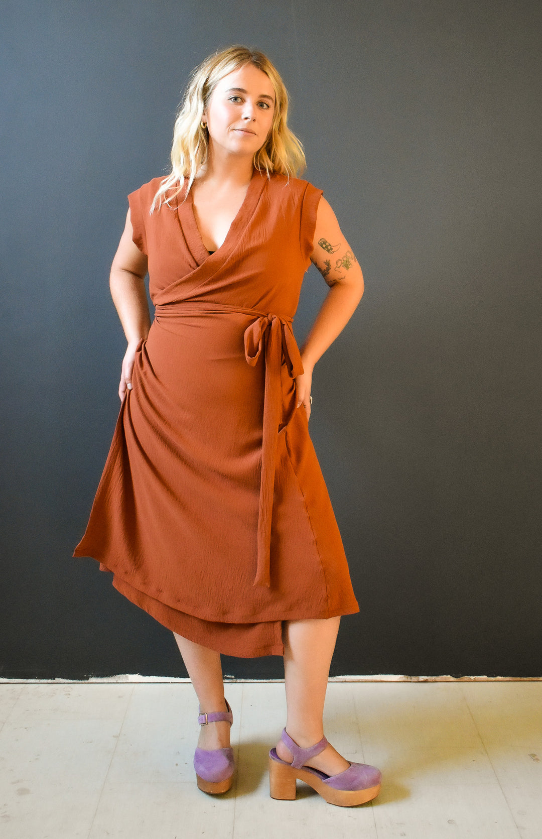 Francis Dress in Brick