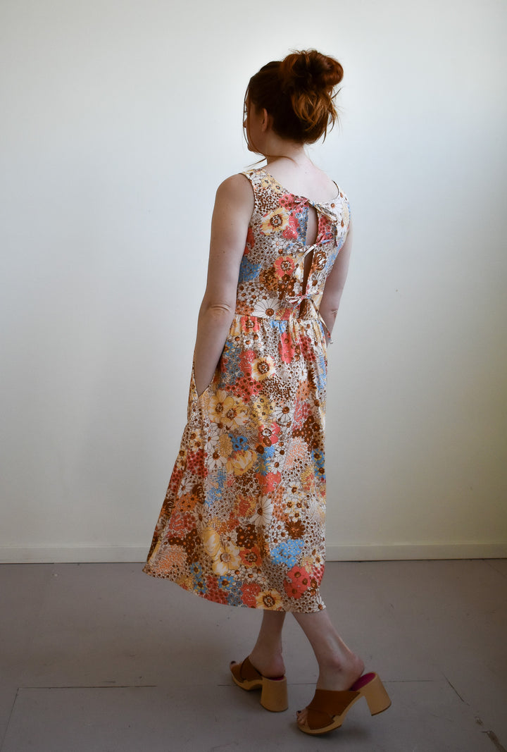 Gwendolyn Dress in 70s Saffron Floral