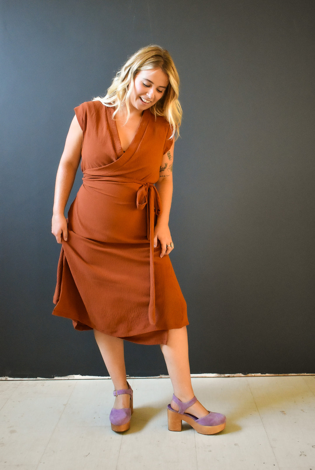Francis Dress in Brick