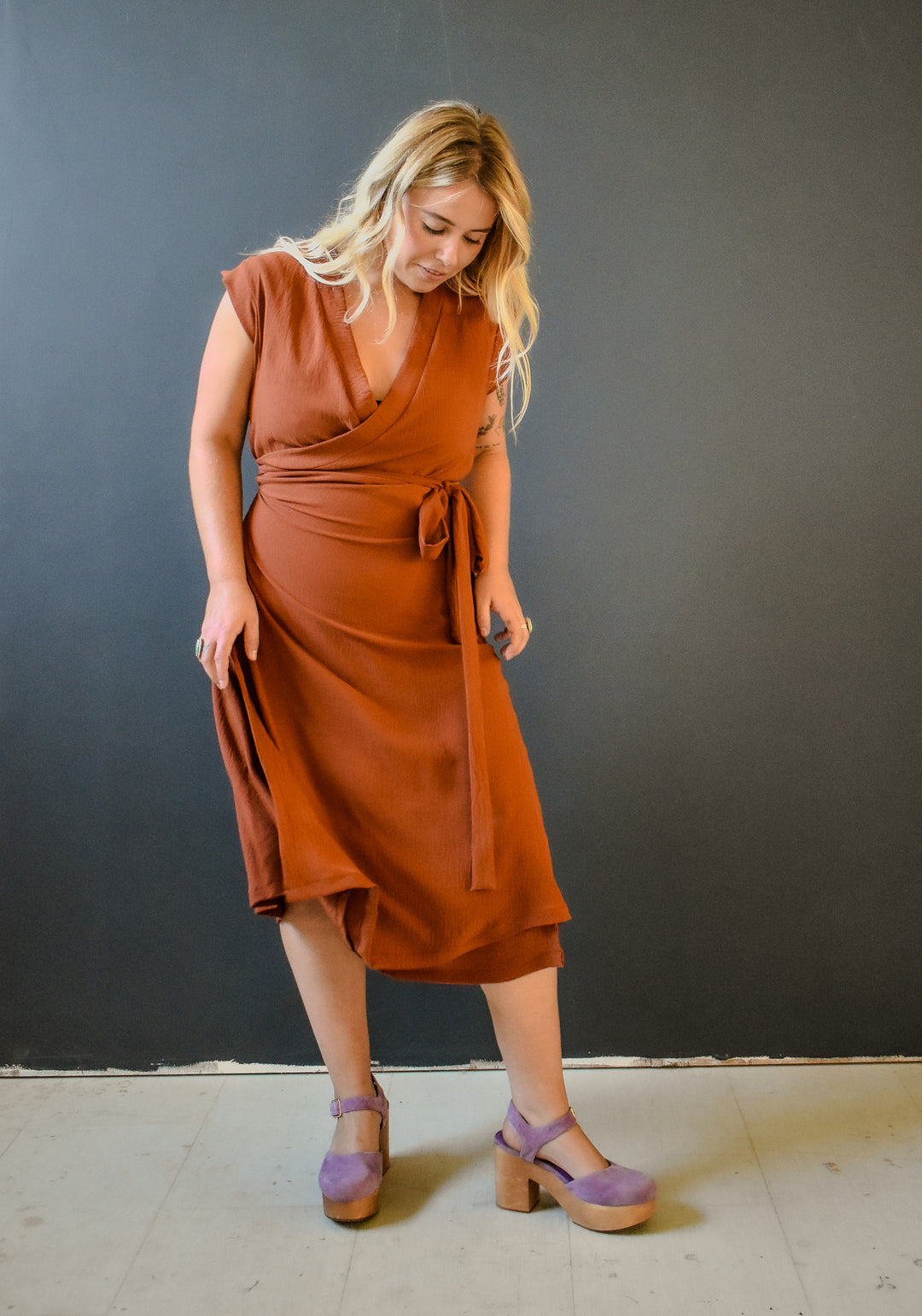 Francis Dress in Brick