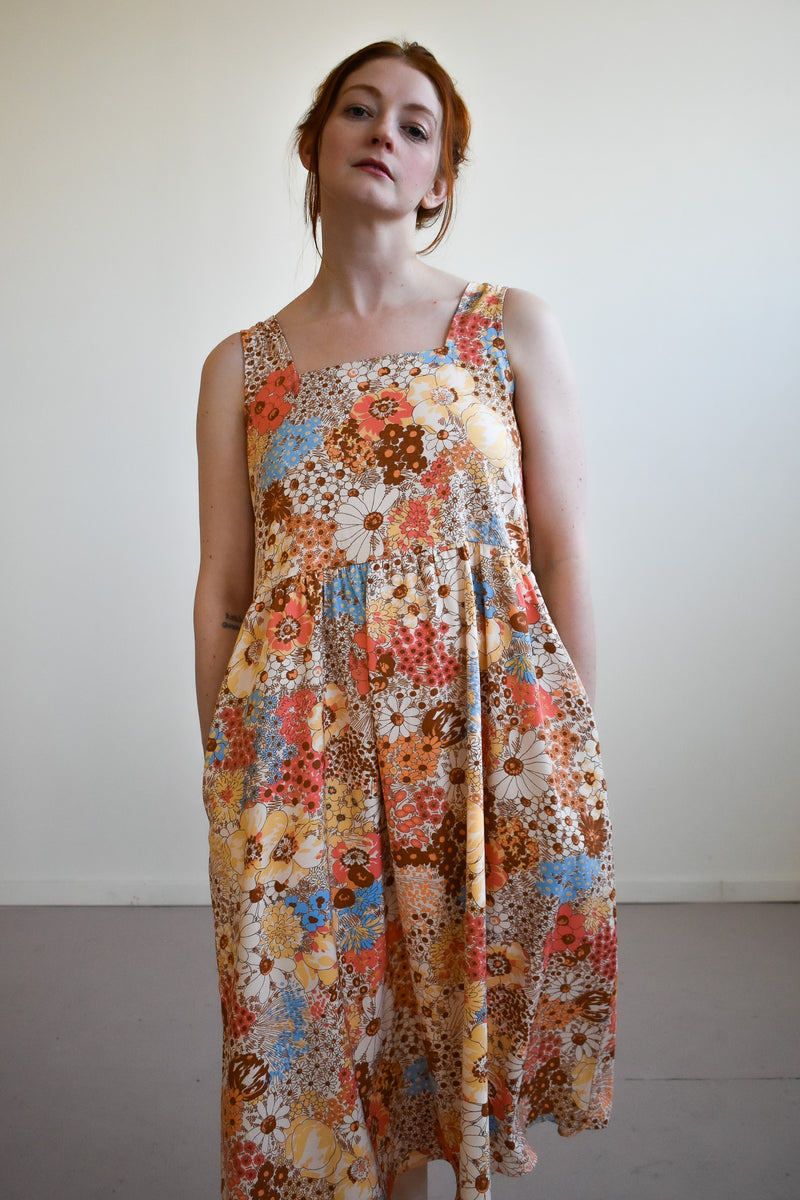 Gwendolyn Dress in 70s Saffron Floral