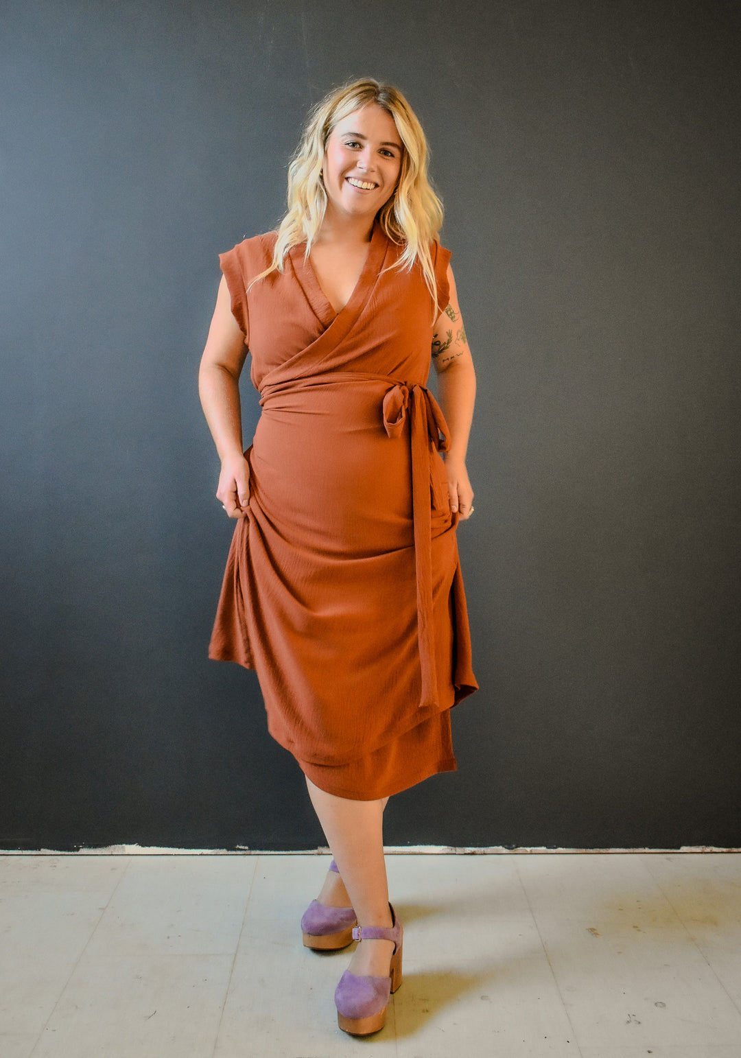 Francis Dress in Brick