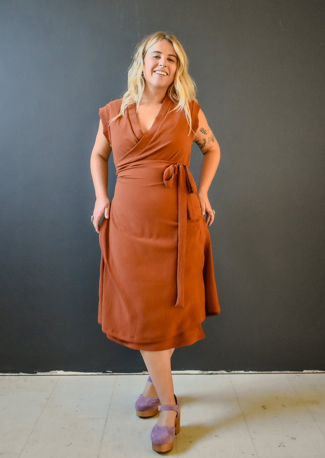 Francis Dress in Brick