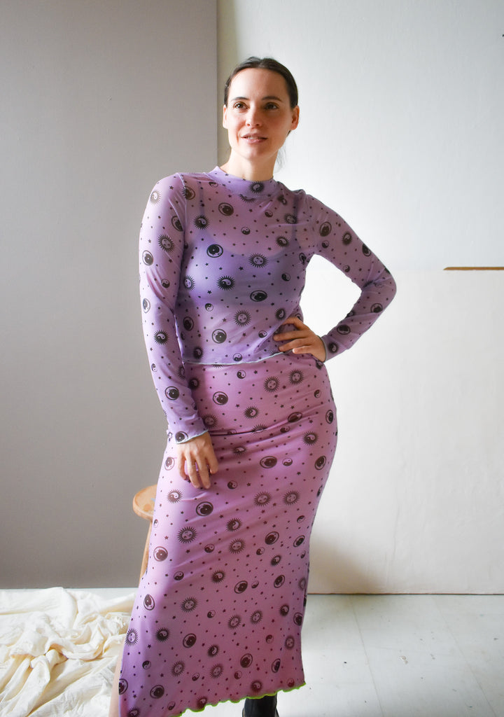 Inese Skirt in Lavender Skies