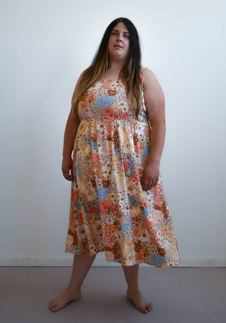 Gwendolyn Dress in 70s Saffron Floral