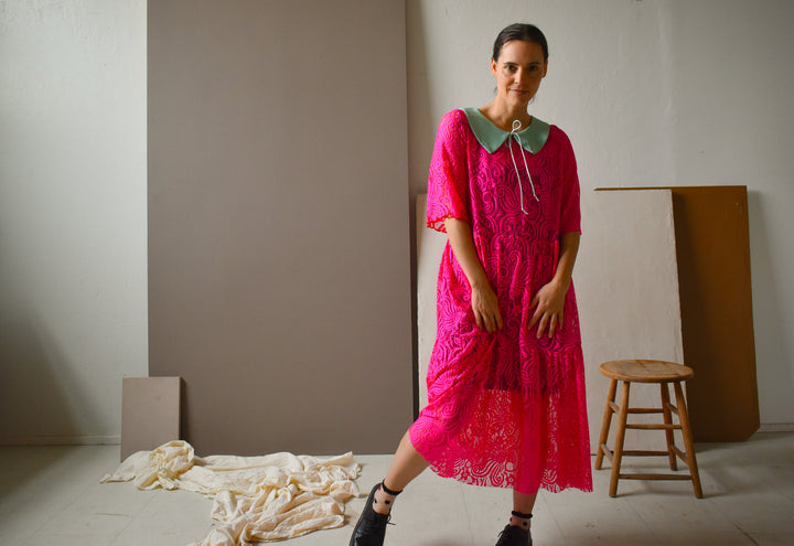 Elise Dress in Pomegranate