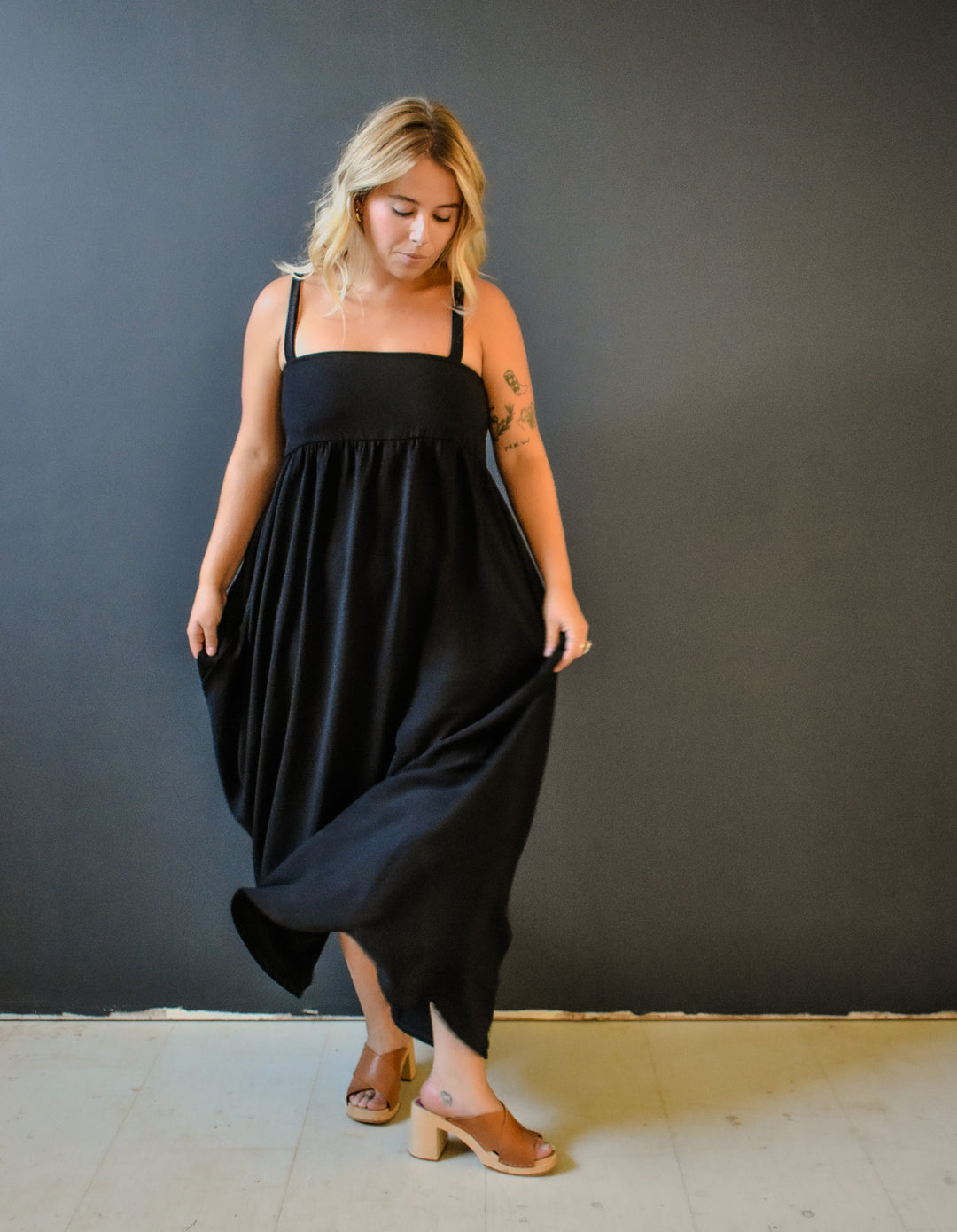 Tulip Dress in Onyx