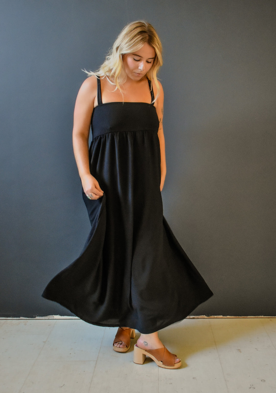 Tulip Dress in Onyx