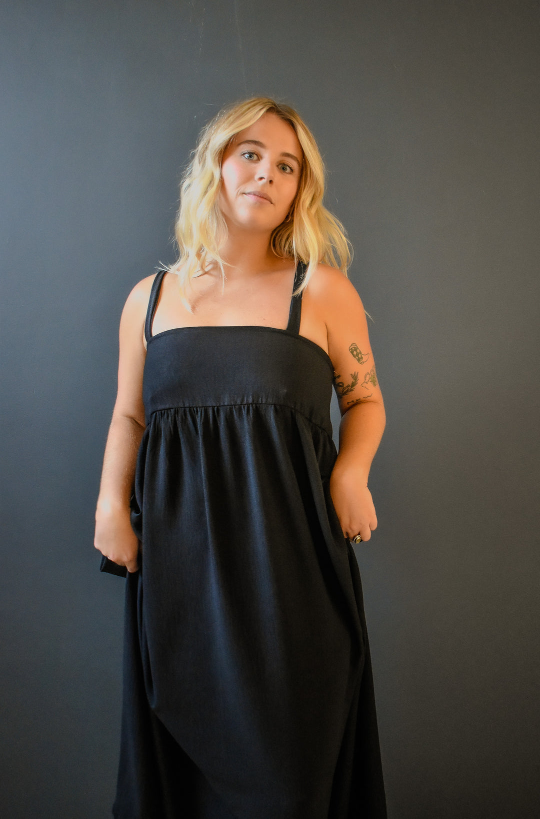 Tulip Dress in Onyx