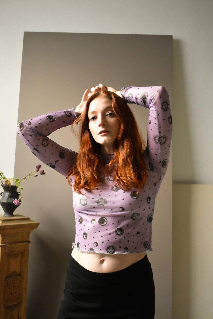 Callie Crop in Lavender Skies