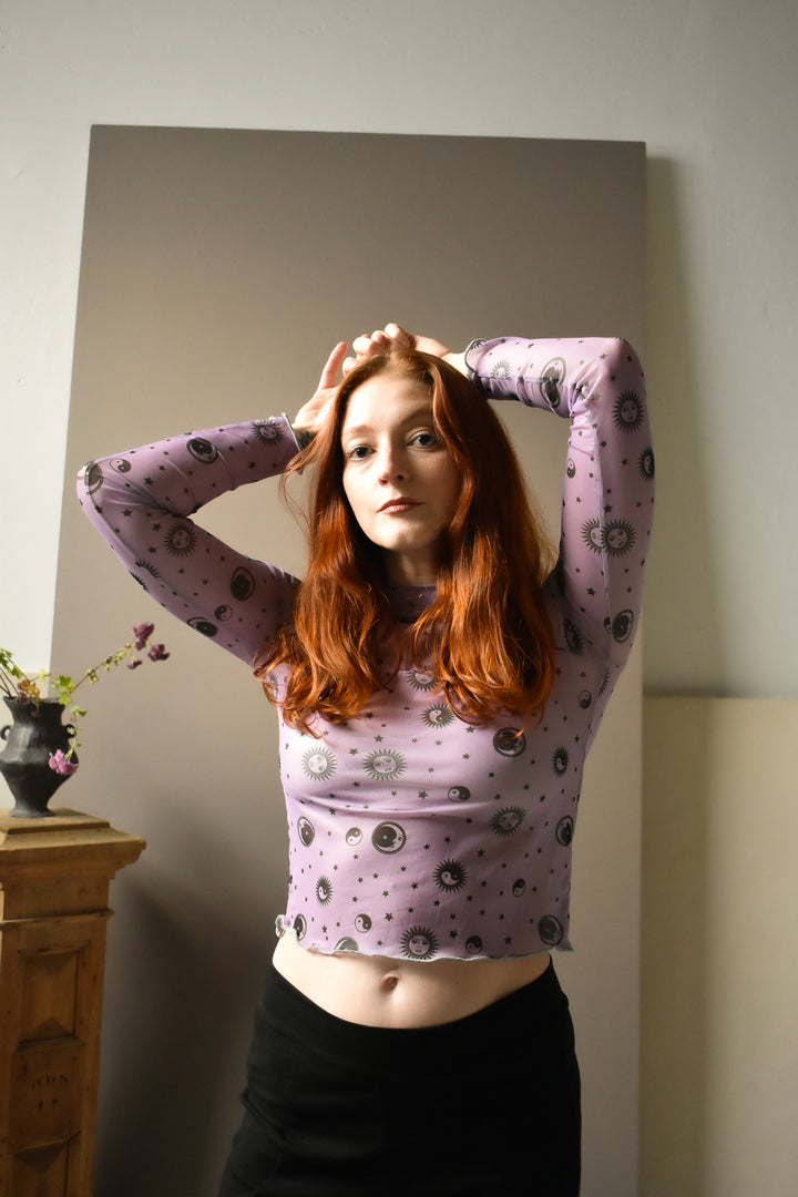 Callie Crop in Lavender Skies