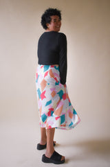 Eva Midi Skirt in Color Splash