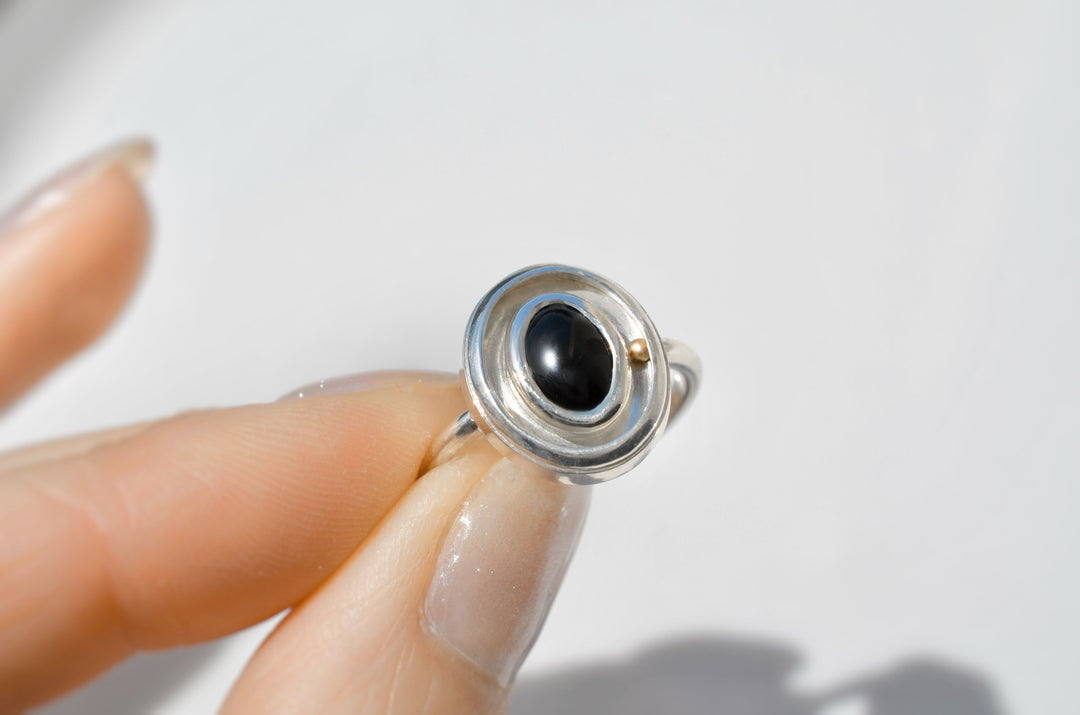 Orbit Ring in Onyx