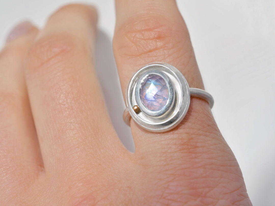 Orbit Ring in Moonstone
