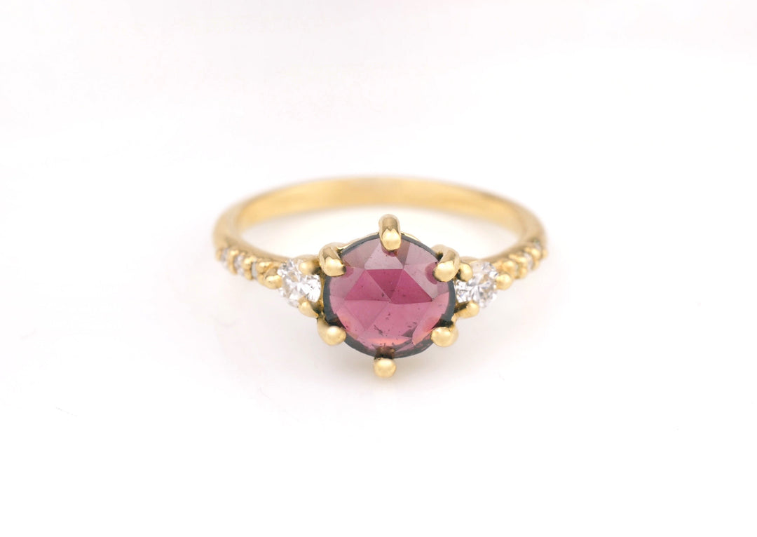 Rhodolite Garnet Trio Ring