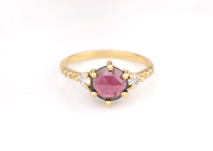 Rhodolite Garnet Trio Ring