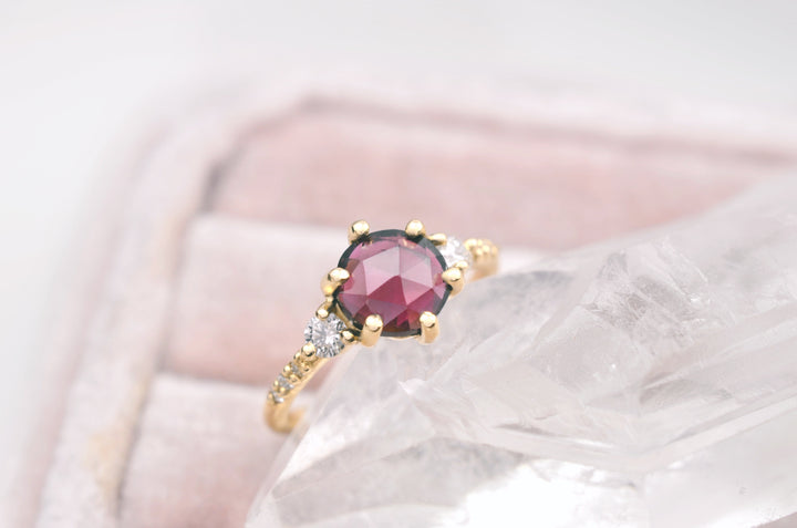 Rhodolite Garnet Trio Ring