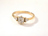 Greyscale Diamond Hexagon Trio Ring