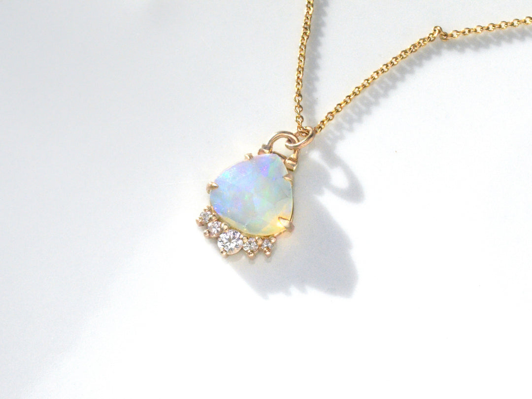 Opal Halo Necklace